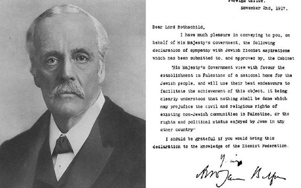 balfour declaration calls for Israel as the homeland of the Jewish people