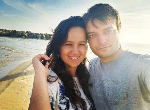Vyacheslav Golev his fiancée, Victoria Fligelman